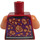 LEGO Dark Red Woman in Floral Shirt Minifig Torso (973 / 76382)