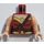 LEGO Donkerrood Wonder Vrouw met Dark Blauw Rok en Printed Armen Minifiguur Torso (973 / 88585)