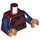 LEGO Dunkelrot Wong mit Dunkelrot Robe und Dark Blau Beine Minifigur Torso (973 / 76382)