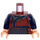 LEGO Dunkelrot Wong mit Dunkelrot Robe und Dark Blau Beine Minifigur Torso (973 / 76382)