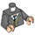 LEGO Dark Stone Gray Argus Filch with Gray Jacket and Bald Top Minifig Torso (973 / 76382)