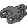 LEGO Dark Stone Gray Ball Connector with Perpendicular Axelholes and Flat Ends and Smooth Sides and Sharp Edges and Closed Axle Holes (60176)