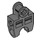 LEGO Dark Stone Gray Ball Connector with Perpendicular Axleholes and Vents and Side Slots (32174)