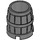 LEGO Dark Stone Gray Barrel 2 x 2 x 1.7 (2489 / 26170)