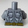 LEGO Gris piedra oscuro Batman Torso con Negro logo, Gold Correa y Negro Manos (973 / 76382)