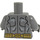 LEGO Dark Stone Gray Batman Torso with Black Logo, Gold Belt and Black Hands (973 / 76382)