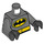 LEGO Dunkles Steingrau Batman mit Kurz Beine Minifig Torso (973 / 76382)