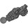LEGO Dark Stone Gray Beam with Z12 Ball Ø10.2 (50921)