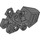 LEGO Dark Stone Gray Bionicle Foot Matoran with Ball Socket (Flat Tops) (62386)