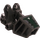 LEGO Dark Stone Gray Bionicle Toa Foot with Ball Joint with Dark Green Cover and White Triangle Sticker (Rounded Tops) (32475)
