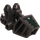 LEGO Dark Stone Gray Bionicle Toa Foot with Ball Joint with Dark Green Cover and White Triangle Sticker (Rounded Tops) (32475)