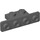 LEGO Dark Stone Gray Bracket 1 x 2 - 1 x 4 with Rounded Corners (2436 / 10201)