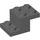 LEGO Dark Stone Gray Bracket 2 x 3 with Plate and Step without Bottom Stud Holder (18671)