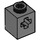 LEGO Gris pierre foncé Brique 1 x 1 avec Essieu Trou (73230)