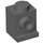 LEGO Dark Stone Gray Brick 1 x 1 with Headlight and Slot (4070 / 30069)