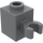 LEGO Dark Stone Gray Brick 1 x 1 with Vertical Clip (Open &#039;O&#039; Clip, Hollow Stud) (60475 / 65460)