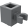LEGO Gris pierre foncé Brique 1 x 1 avec Verticale Agrafe (Clip ouvert en O, goujon creux) (60475 / 65460)