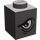 LEGO Dark Stone Gray Brick 1 x 1 with With Left Arched Eye (3005)