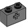 LEGO Dark Stone Gray Brick 1 x 2 with Axle Hole (&#039;+&#039; Opening and Bottom Tube) (31493 / 32064)