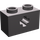 LEGO Dark Stone Gray Brick 1 x 2 with Axle Hole (&#039;+&#039; Opening and Bottom Tube) (31493 / 32064)