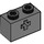 LEGO Dunkles Steingrau Backstein 1 x 2 mit Achse Loch („+“ Öffnung und Unterrohr) (31493 / 32064)