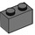 LEGO Dark Stone Gray Brick 1 x 2 with Bottom Tube (3004 / 93792)