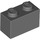 LEGO Dark Stone Gray Brick 1 x 2 with Bottom Tube (3004 / 93792)
