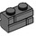 LEGO Dunkles Steingrau Backstein 1 x 2 mit Embossed Bricks (98283)