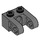 LEGO Dunkles Steingrau Backstein 1 x 2 mit Stift Loch und 2 Hälfte Strahl Seite Extensions mit Achse Loch (49132 / 85943)