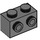 LEGO Dark Stone Gray Brick 1 x 2 with Studs on One Side (11211)