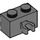 LEGO Dark Stone Gray Brick 1 x 2 with Vertical Clip (Open &#039;O&#039; clip) (42925 / 95820)