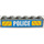 LEGO Dark Stone Gray Brick 1 x 6 with Police and Yellow Hazard Stripes Sticker (3009)