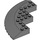 LEGO Dark Stone Gray Brick 10 x 10 Round Corner with Tapered Edge (58846)