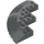 LEGO Dark Stone Gray Brick 10 x 10 Round Corner with Tapered Edge (58846)