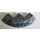 LEGO Dark Stone Gray Brick 10 x 10 Round Corner with Tapered Edge with Bricks and Grass Sticker (58846)