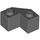 LEGO Gris pierre foncé Brique 2 x 2 Facet (87620)