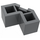 LEGO Dark Stone Gray Brick 2 x 2 Facet (87620)