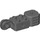 LEGO Dark Stone Gray Brick 2 x 2 with Axle Hole, Vertical Hinge Joint, and Fist (47431)