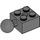 LEGO Dark Stone Gray Brick 2 x 2 with Ball Joint and Axlehole with Holes in Ball (57909)