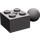 LEGO Dunkles Steingrau Backstein 2 x 2 mit Kugelgelenk und Axlehole ohne Löcher in der Kugel (57909)