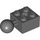 LEGO Dark Stone Gray Brick 2 x 2 with Ball Joint and Axlehole without Holes in Ball (57909)