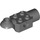 LEGO Dark Stone Gray Brick 2 x 2 with Horizontal Rotation Joint and Socket (47452)