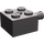 LEGO Dark Stone Gray Brick 2 x 2 with Pin and Axlehole (6232 / 42929)