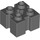 LEGO Dark Stone Gray Brick 2 x 2 with Slots and Axlehole (39683 / 90258)