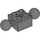 LEGO Dunkles Steingrau Backstein 2 x 2 mit Zwei Ball Joints mit Löchern in Kugel und Achsloch (17114)