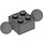 LEGO Dark Stone Gray Brick 2 x 2 with Two Ball Joints without Holes in Ball (57908)