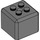 LEGO Dark Stone Gray Brick 3 x 3 x 2 Cube with 2 x 2 Studs on Top (66855)