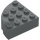 LEGO Dark Stone Gray Brick 4 x 4 Round Corner (2577)