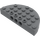 LEGO Dark Stone Gray Brick 4 x 8 Round Semi Circle (47974)