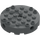 LEGO Dark Stone Gray Brick 6 x 6 Round with Technic Pin Hole (18897)